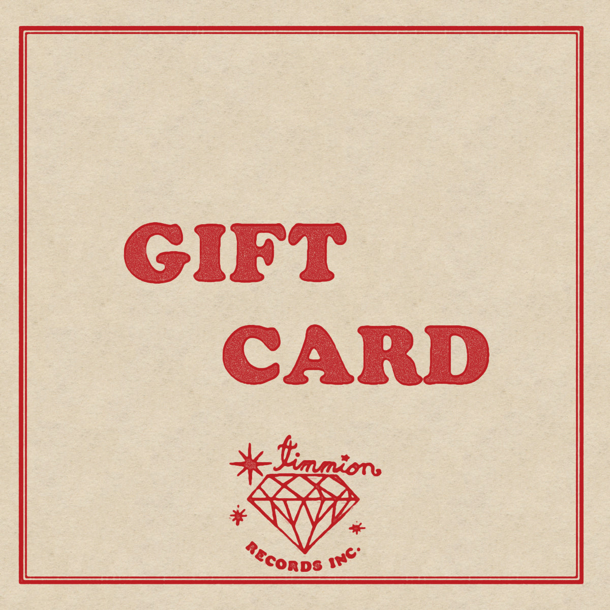 Timmion Records Gift Card